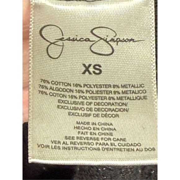 Jessica Simpson Long Sleeve Metallic Sleeve Detail Knit Dress Size X Small - Picture 6 of 10